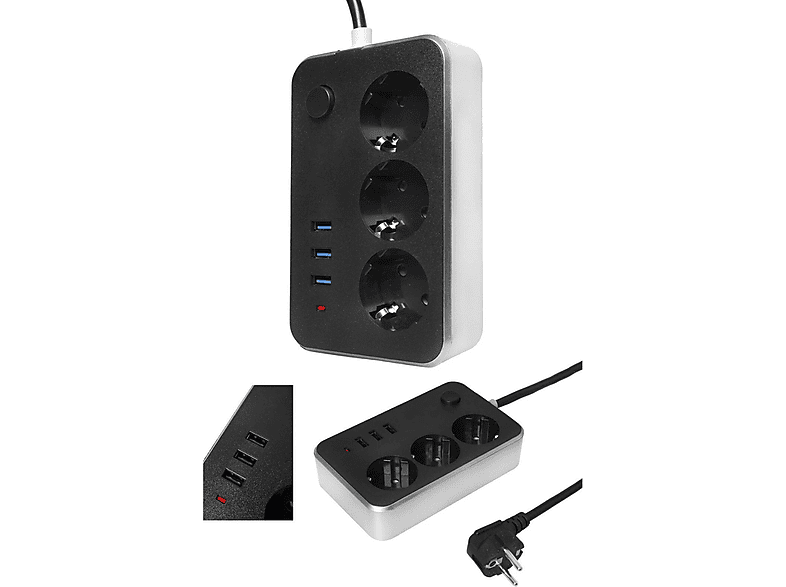 DAYTONA MG-103 10A 2500W Akıllı Akım Dengeleme 3xUsb Termal Akım Korumalı Priz_3