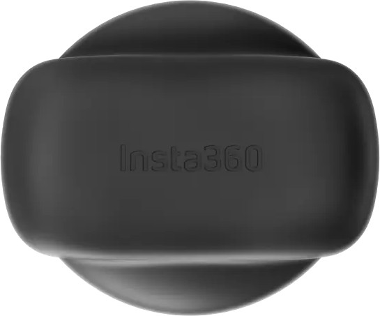 A black Insta360 camera accessory with Insta360 logo on the top.