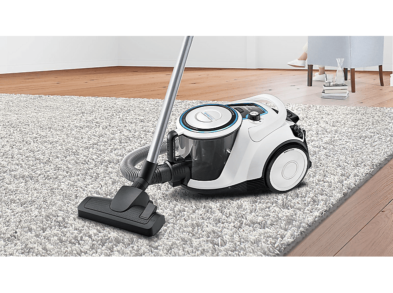 Bosch BGC41LSIL Serie 6 Prosilence Staubsauger (69 dB(A), maximale Leistung: 600 Watt, Weiß/Schwarz) — Foto 2 von 4
