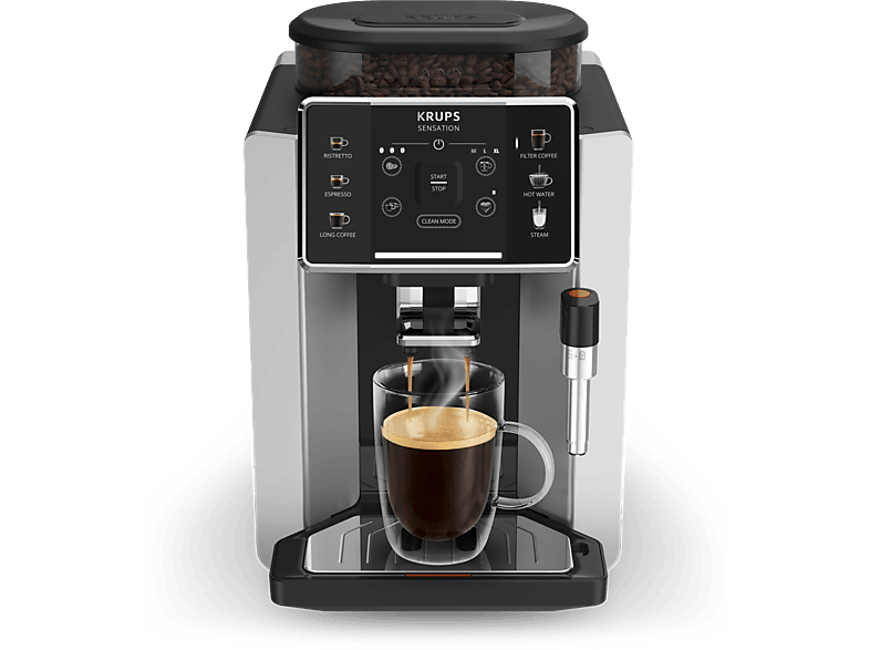 Melitta Solo E950-103, Cafetera Superautomática con Molinillo, 15 Bares,  Café en Grano para Espresso, Limpieza Automática, Personalizable, Plata :  : Hogar y cocina