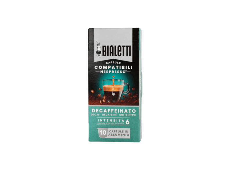 100 Capsule DECAFFEINATO Caffè Bialetti compatibili NESPRESSO alluminio