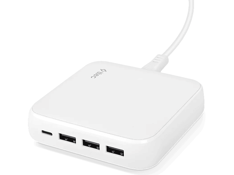 TTEC SmartCharger Quattro notebook, telefon töltő USB-C/USB-A csatlakozással, 65W, PD, fehér (2SCG02B)