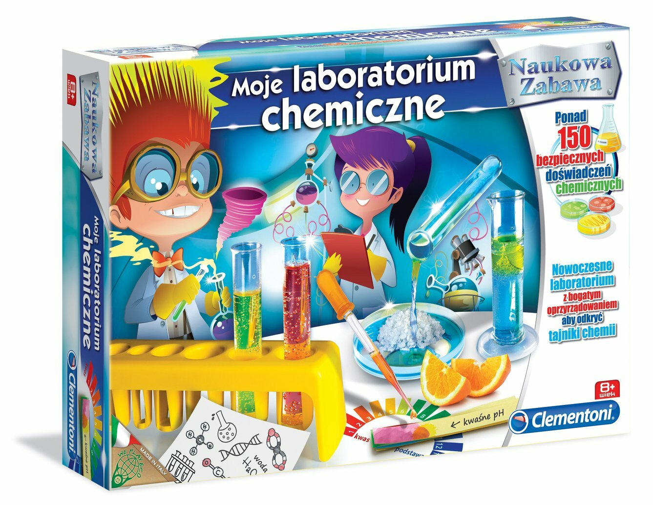 Zestaw naukowy CLEMENTONI Naukowa Zabawa - Moje Laboratorium Chemiczne 60250