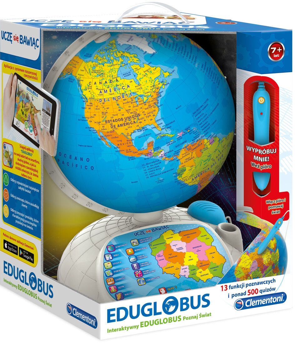 Zabawka interaktywna CLEMENTONI Poznaj Świat: Interaktywny EduGlobus 60444