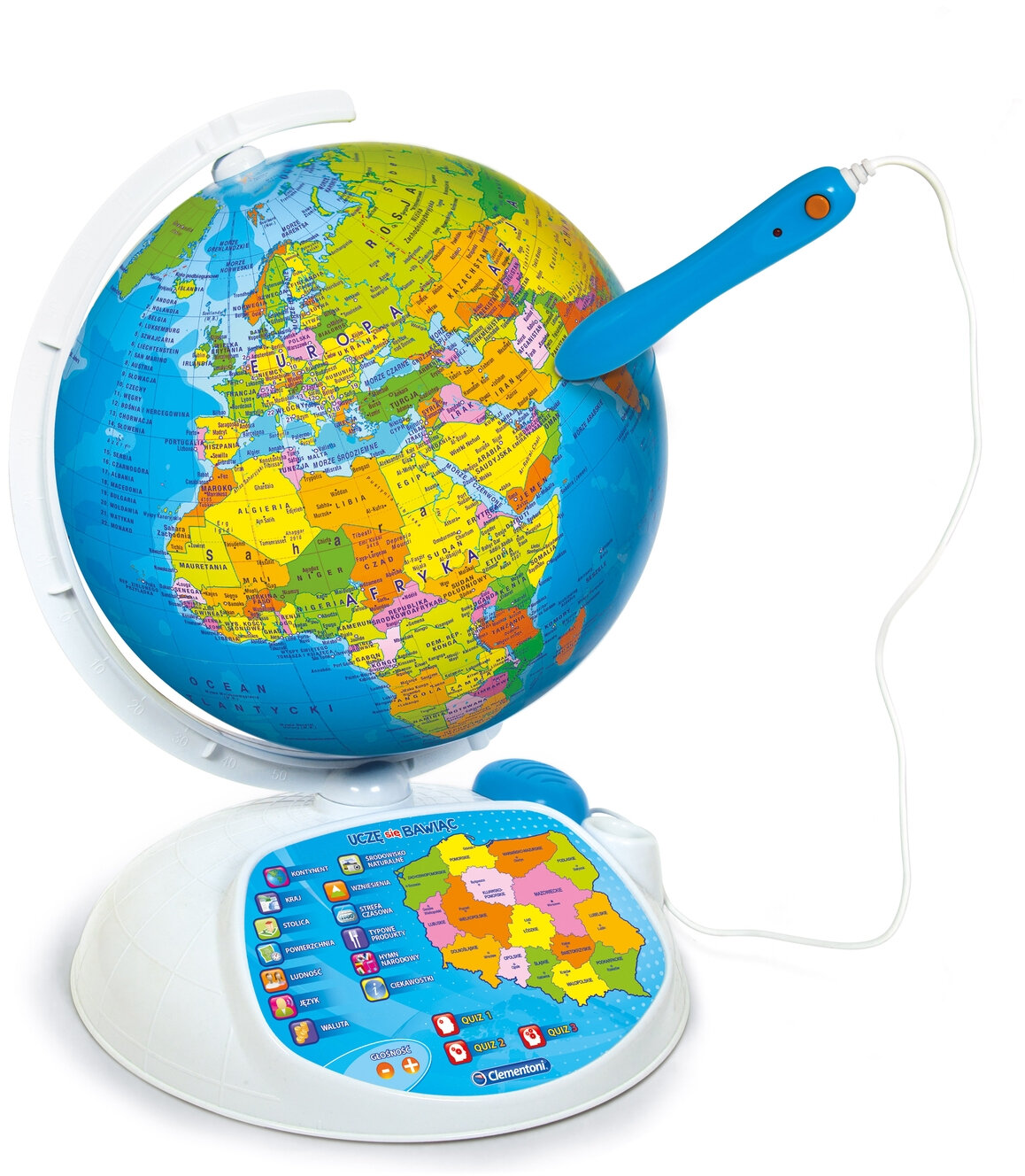 Zabawka interaktywna CLEMENTONI Poznaj Świat: Interaktywny EduGlobus 60444