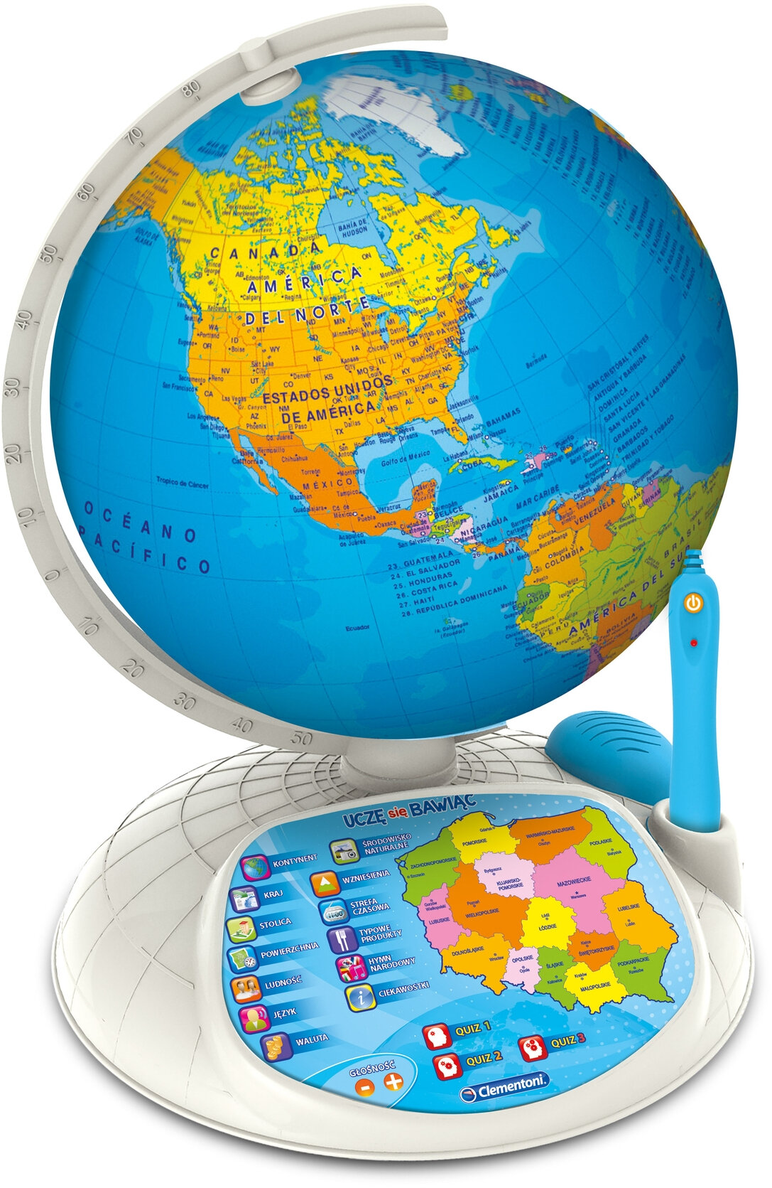Zabawka interaktywna CLEMENTONI Poznaj Świat: Interaktywny EduGlobus 60444