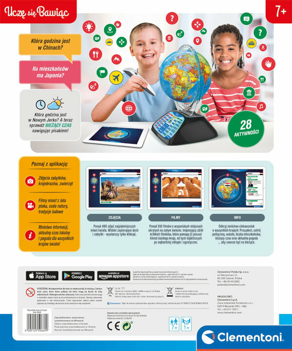 Interaktywny globus CLEMENTONI EduGlobus Digital