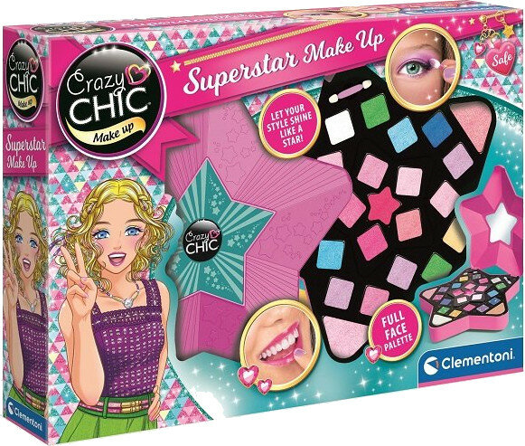 Zabawka CLEMENTONI Zestaw kreatywny do Makijażu Crazy Chic Super Star Make Up