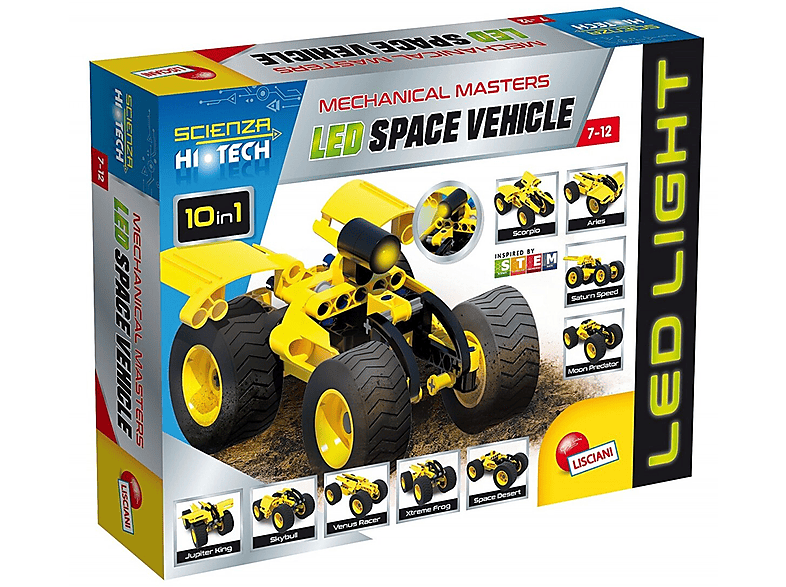 Klocki konstrukcyjne LISCIANI GIOCHI Hi Tech Pojazd kosmiczny Led
