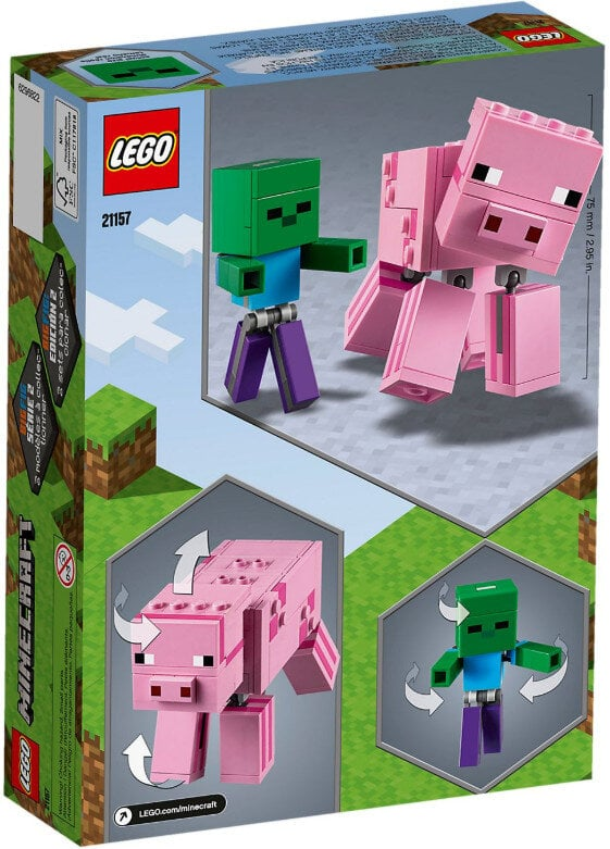 Klocki LEGO Minecraft BigFig - Świnka i mały zombie LEGO-21157