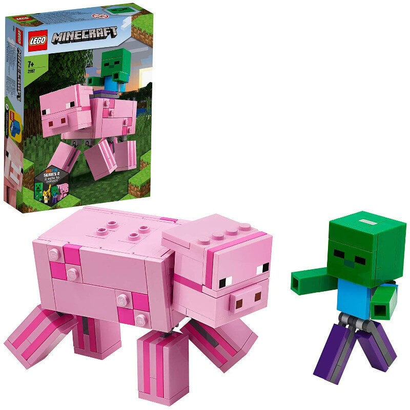 Klocki LEGO Minecraft BigFig - Świnka i mały zombie LEGO-21157
