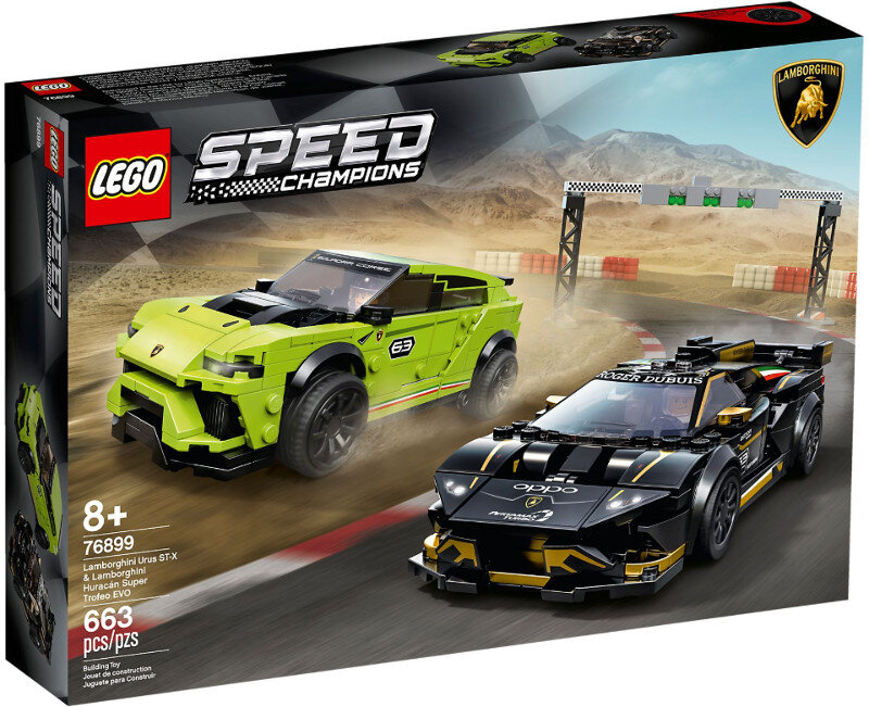KLocki LEGO Speed Champions - Lamborghini Urus ST-X i Lamborghini Huracán Super Trofeo EVO LEGO-76899
