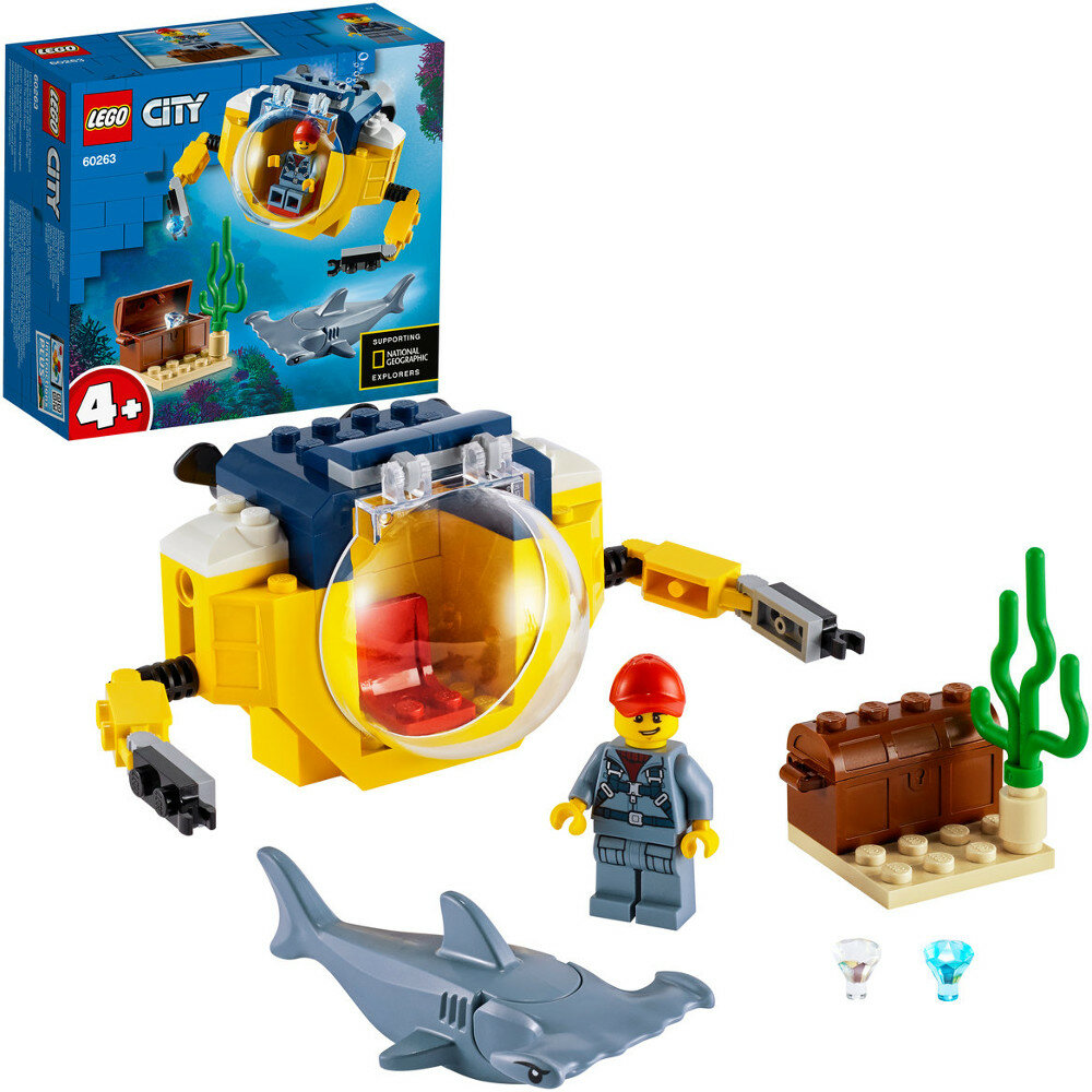 Klocki LEGO City - Oceaniczna miniłódź podwodna 60263