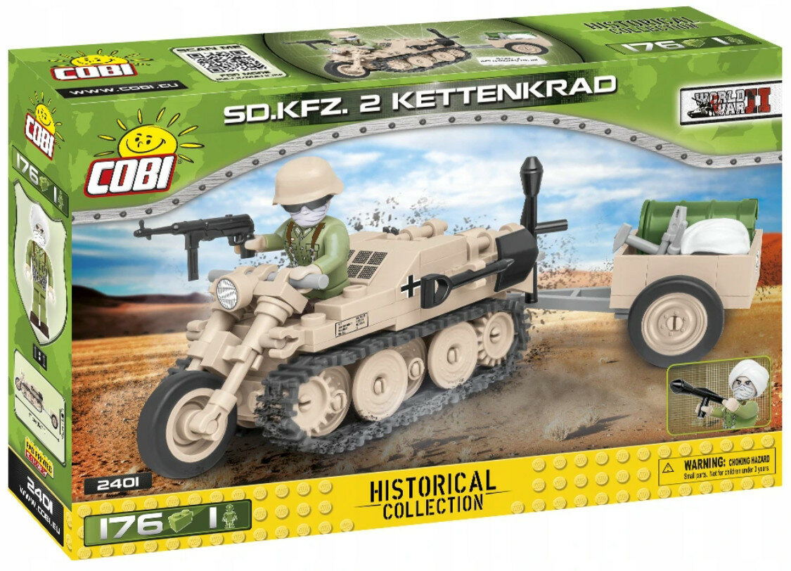 Klocki COBI Historical Collection: World War II - Sd.Kfz. 2 Kettenkrad 2401