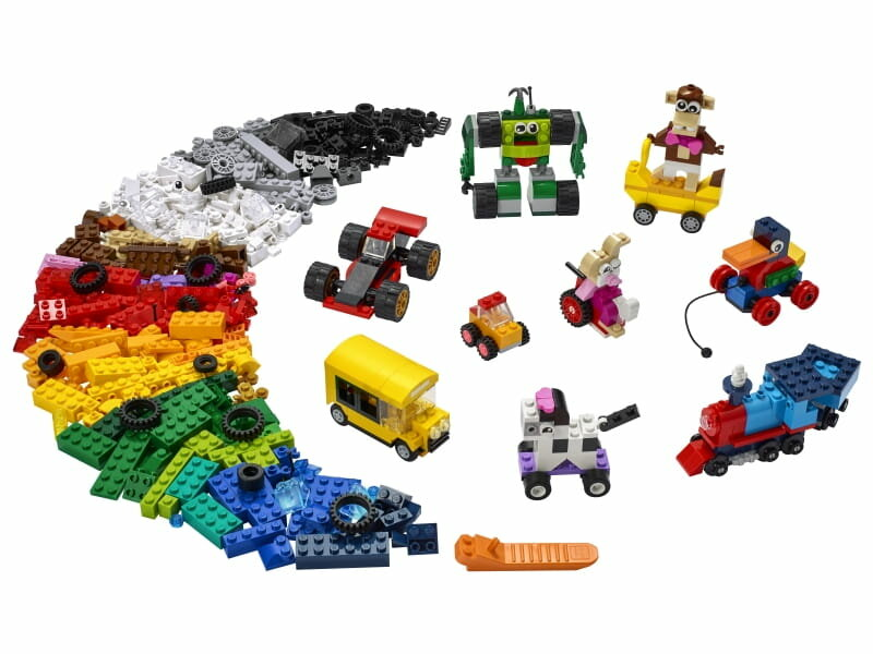Klocki LEGO Classic - Klocki na kołach (11014)