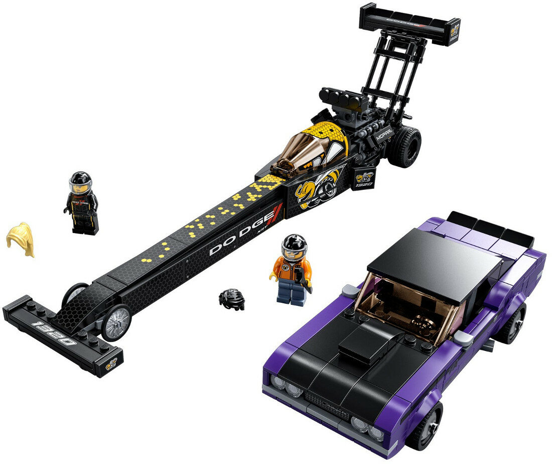 Klocki LEGO Speed Champions - Mopar Dodge//SRT Top Fuel Dragster i 1970 Dodge Challenger T/A 76904