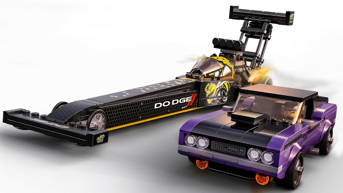Klocki LEGO Speed Champions - Mopar Dodge//SRT Top Fuel Dragster i 1970 Dodge Challenger T/A 76904