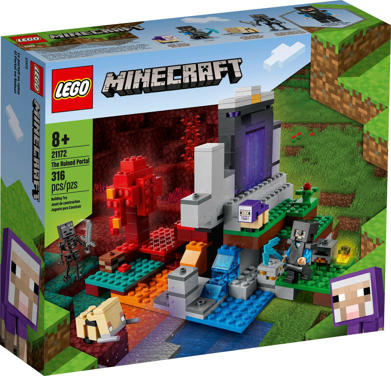 Klocki LEGO Minecraft - Zniszczony portal 21172