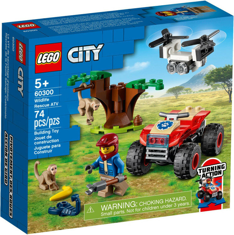 Klocki LEGO City Quad ratowników dzikich zwierząt 60300