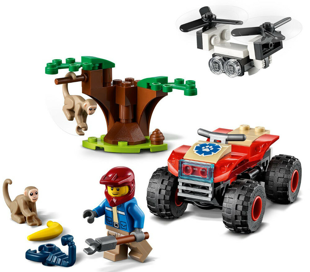 Klocki LEGO City Quad ratowników dzikich zwierząt 60300