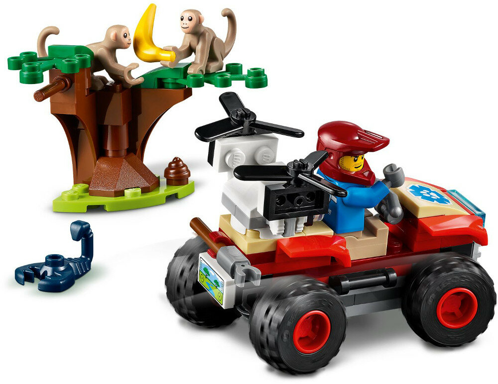 Klocki LEGO City Quad ratowników dzikich zwierząt 60300