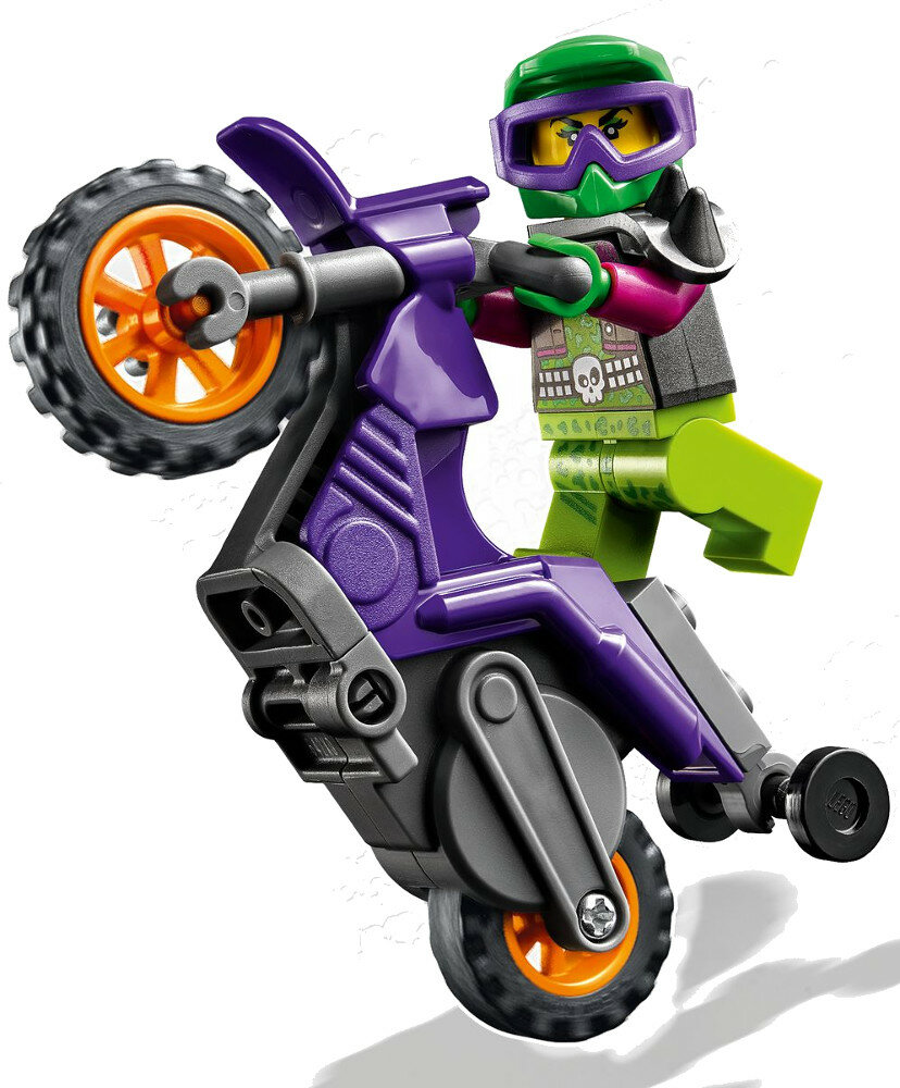 Klocki LEGO City Wheelie na motocyklu kaskaderskim 60296