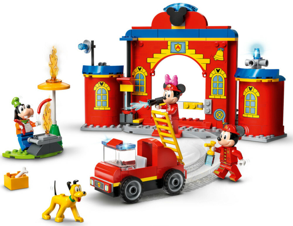 Klocki LEGO Disney - Remiza i wóz strażacki Myszki Miki i przyjaciół 10776