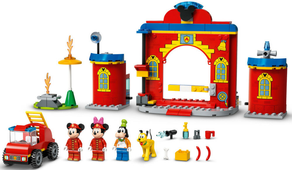 Klocki LEGO Disney - Remiza i wóz strażacki Myszki Miki i przyjaciół 10776
