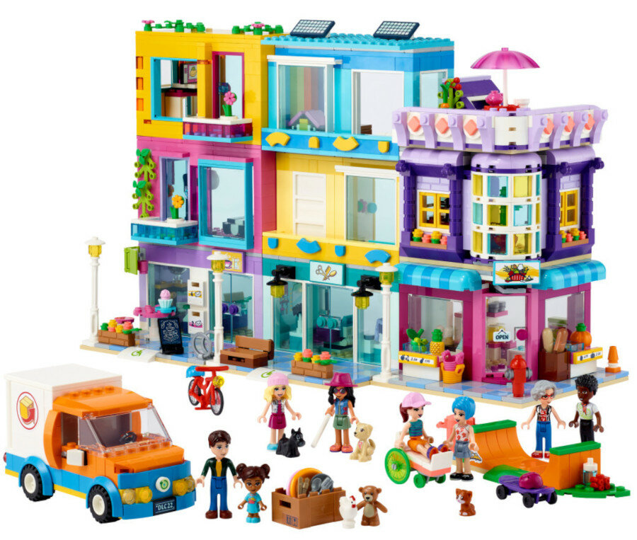 Klocki LEGO Friends: Budynki przy głównej ulicy 41704