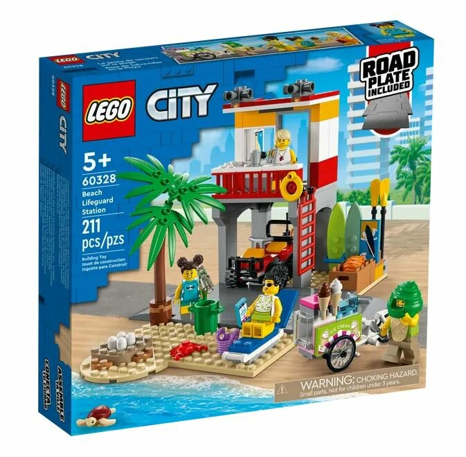 Klocki LEGO City - Stanowisko ratownicze na plaży (60328)