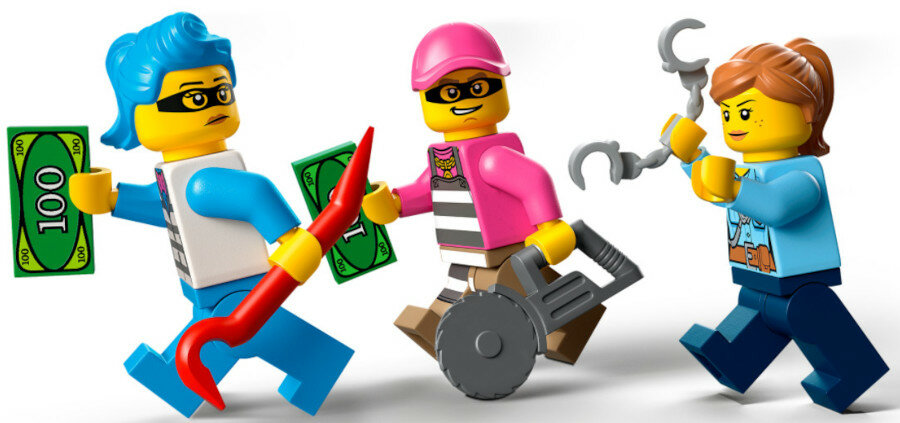 Klocki LEGO City: Policyjny pościg za furgonetką z lodami 60314