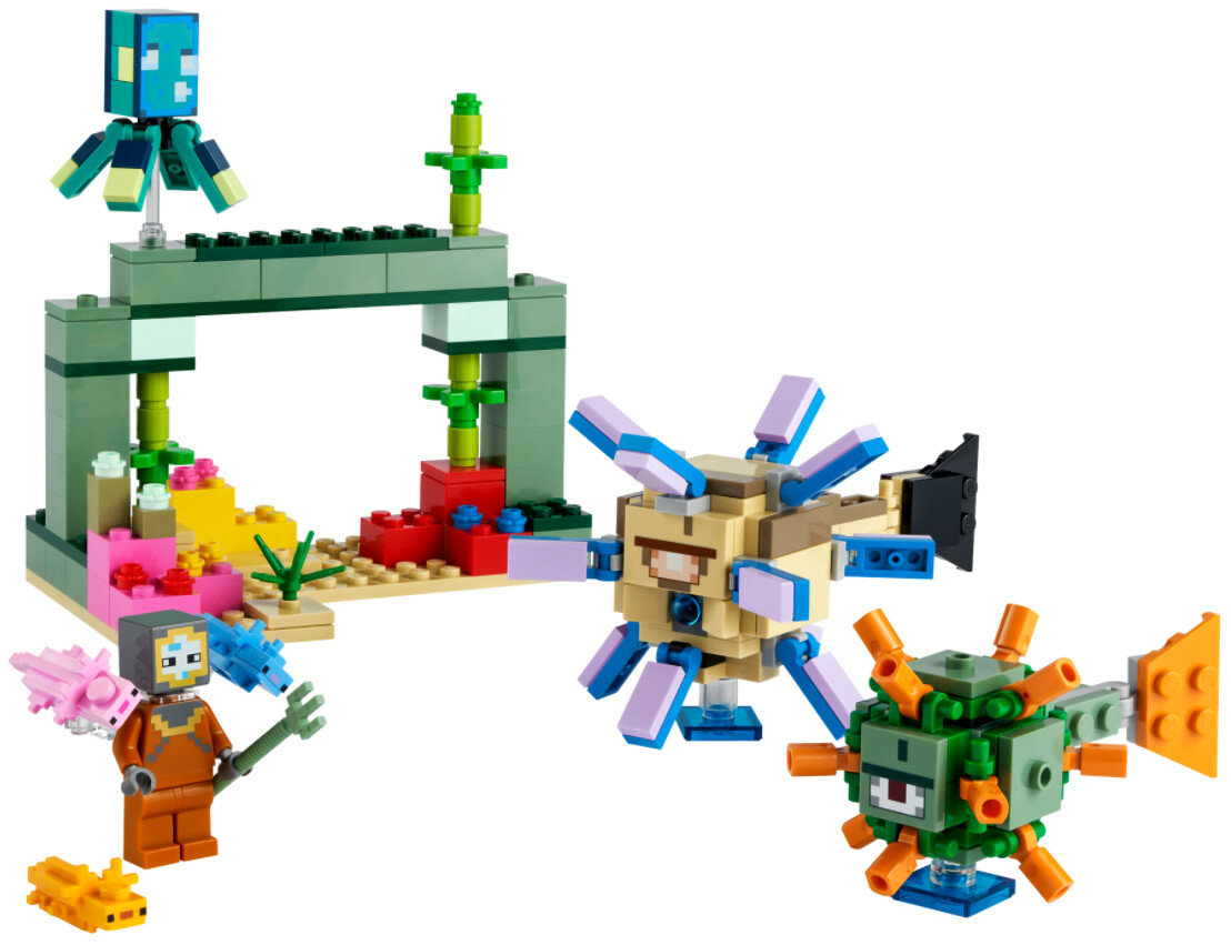 Klocki LEGO Minecraft: Walka ze strażnikami 21180