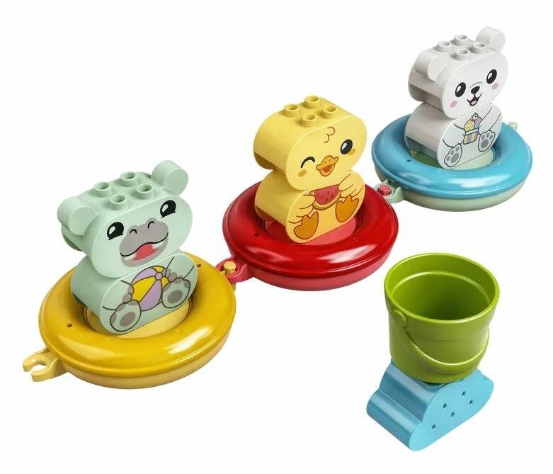 Klocki LEGO DUPLO - Zabawa w kąpieli: pływający pociąg ze zwierzątkami (10965)