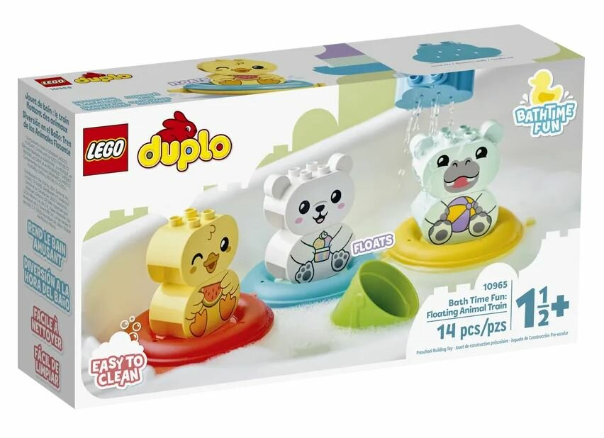 Klocki LEGO DUPLO - Zabawa w kąpieli: pływający pociąg ze zwierzątkami (10965)