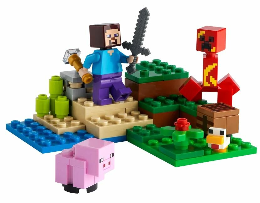 Klocki LEGO Minecraft - Zasadzka Creepera (21177)