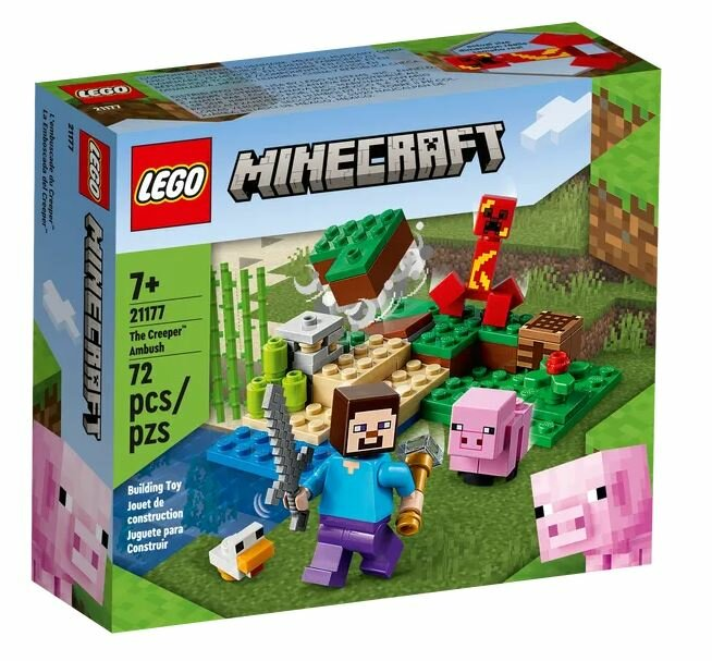 Klocki LEGO Minecraft - Zasadzka Creepera (21177)