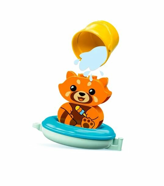 Klocki LEGO DUPLO - Moja pierwsza zabawa w kąpieli: pływająca czerwona panda (10964)