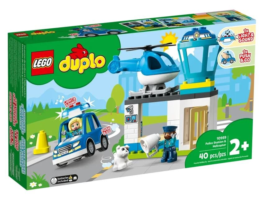 Klocki LEGO DUPLO - Posterunek policji i helikopter (10959)