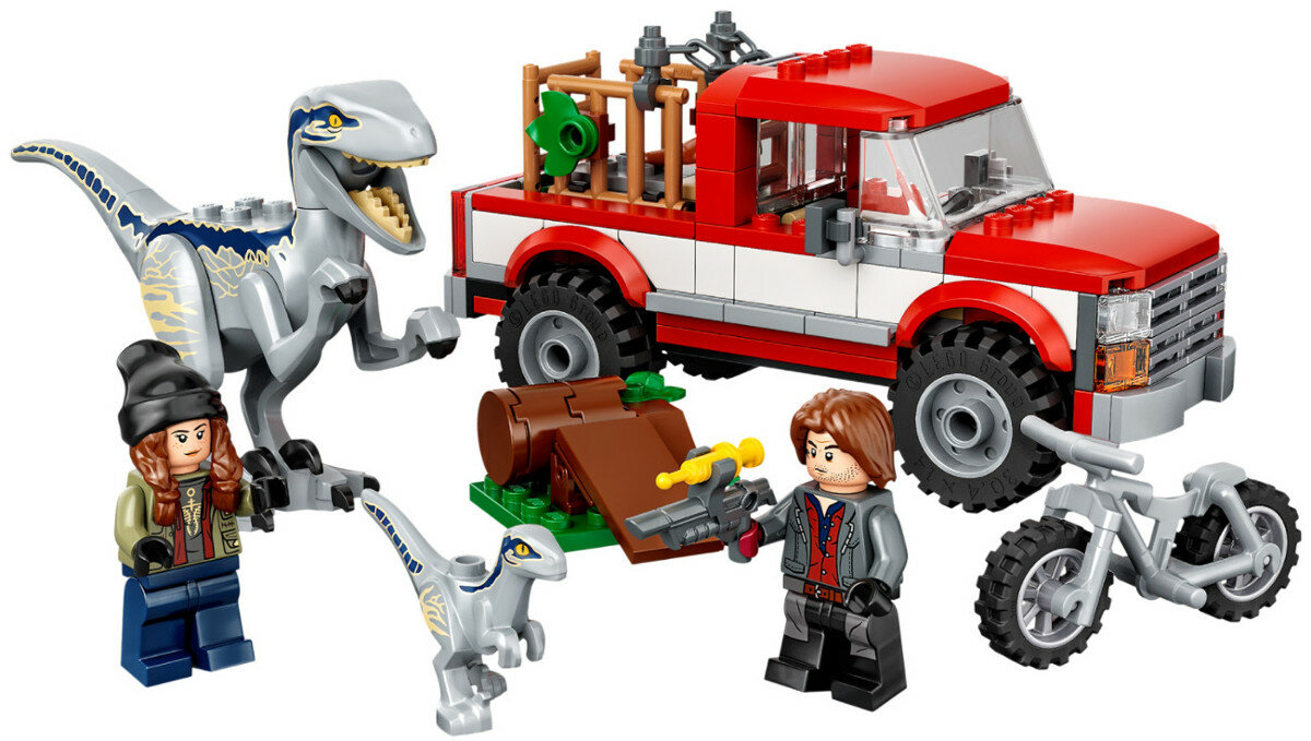 Klocki LEGO Jurassic World Schwytanie welociraptorów Blue i Bety 76946