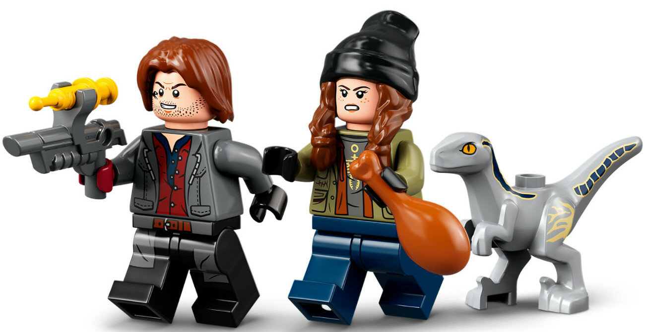 Klocki LEGO Jurassic World Schwytanie welociraptorów Blue i Bety 76946