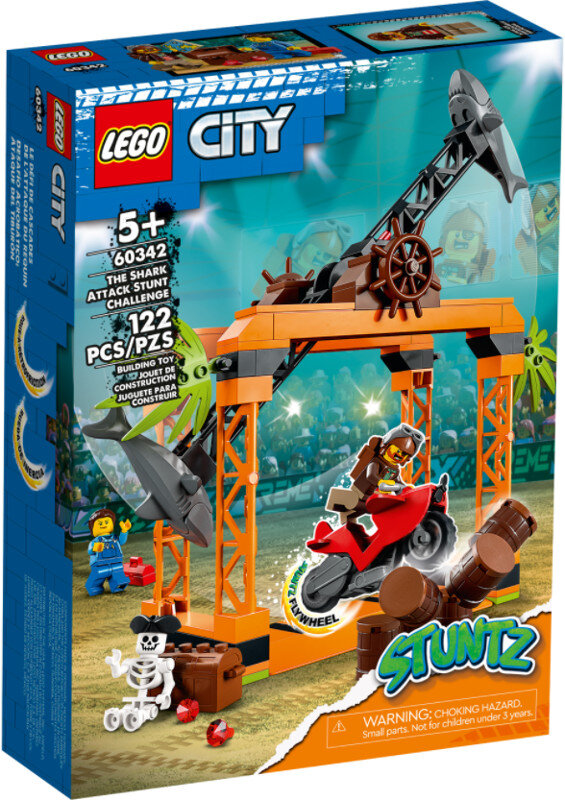 Klocki LEGO City - Wyzwanie kaskaderskie: atak rekina 60342
