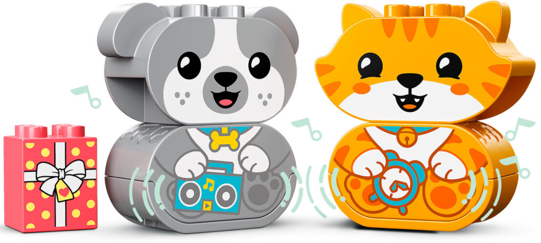 Klocki LEGO Duplo - Mój pierwszy szczeniak i kotek z odgłosami 10977