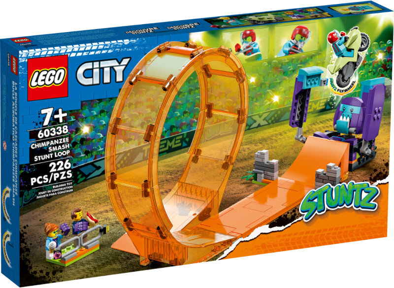 Klocki LEGO City - Kaskaderska pętla i szympans demolka 60338