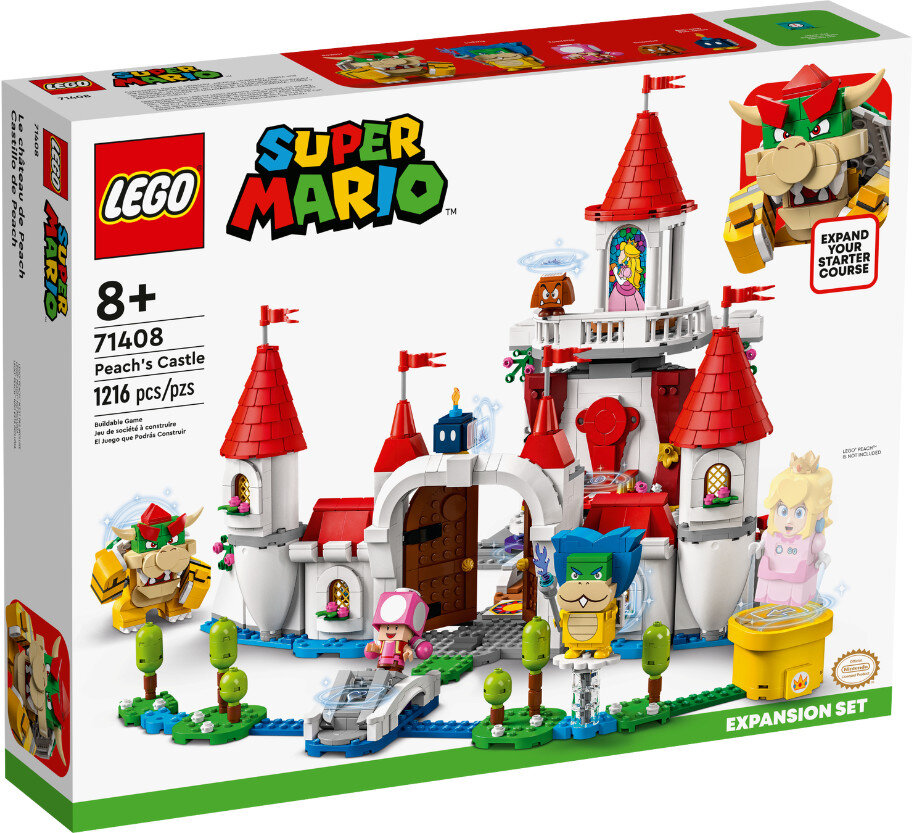 Klocki LEGO Super Mario - Zamek Peach — zestaw rozszerzający 71408