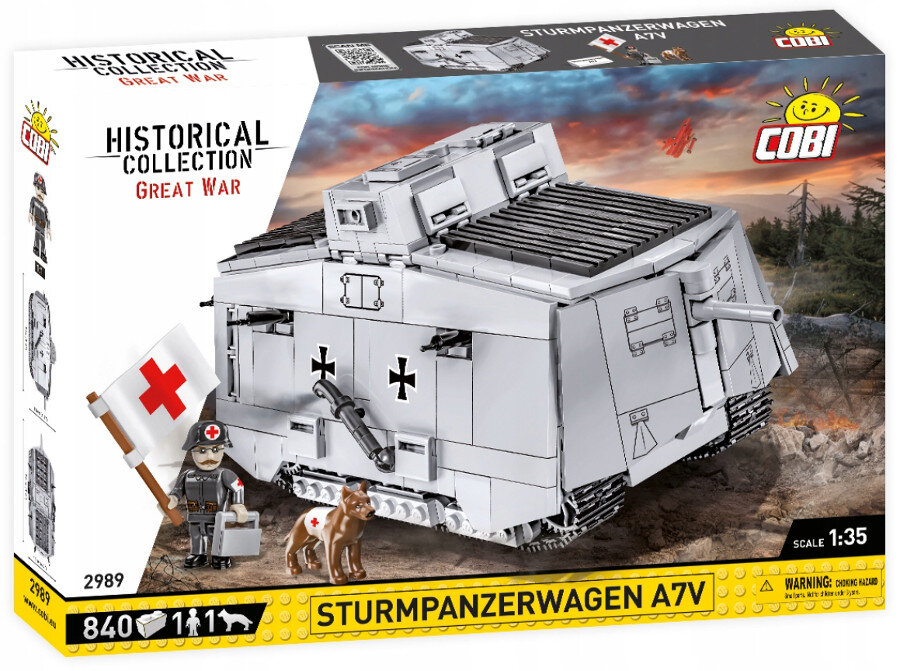 Klocki COBI Historical Collection: Great War - Sturmpanzerwagen A7V 2989