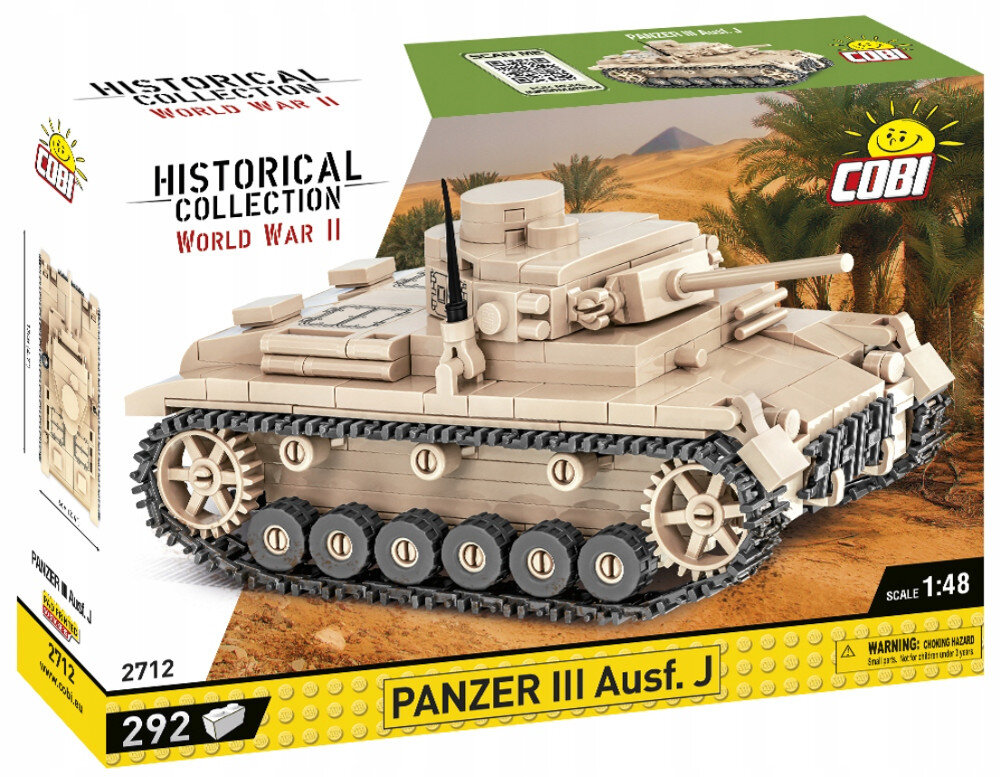 Model Cobi Historical Collection Panzer III Ausf. J. Model brązowego czołgu w pudełku.