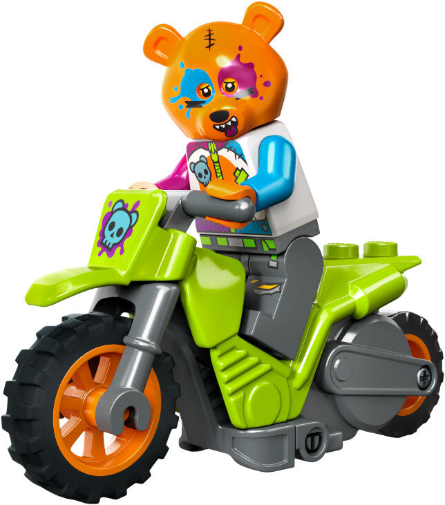 Klocki LEGO City - Motocykl kaskaderski z niedźwiedziem 60356