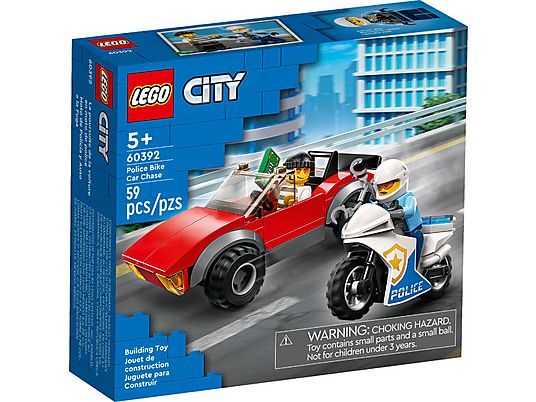 Klocki LEGO City - Motocykl policyjny – pościg za samochodem 60392