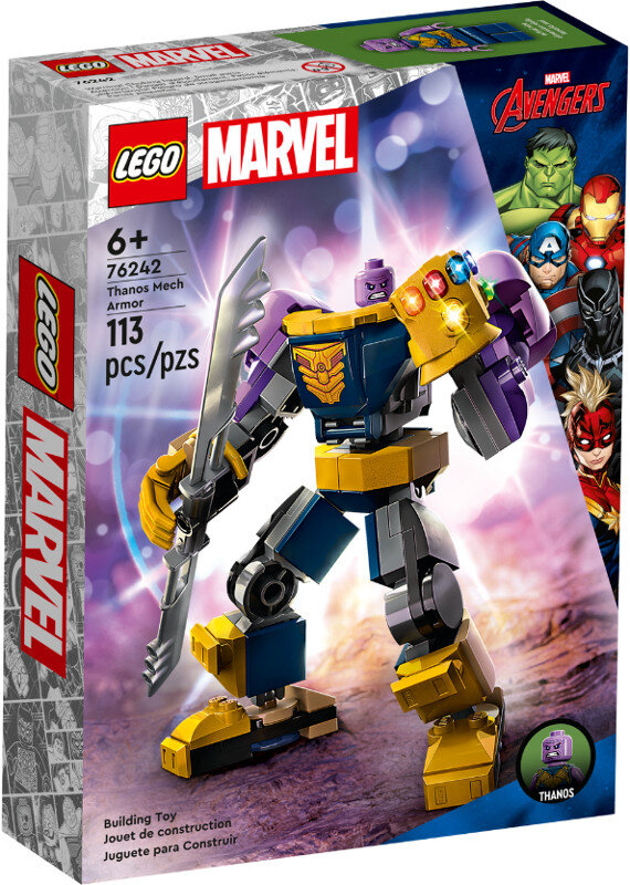 Klocki LEGO Marvel - Mechaniczna zbroja Thanosa 76242