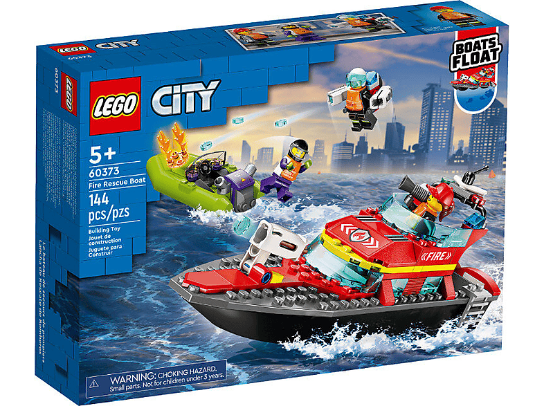 Klocki LEGO City - Łódź strażacka 60373